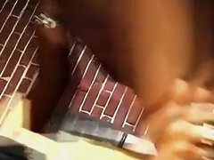 Justice Takes Massive Black Cock in Her Ass During BDSM Cage Threesome