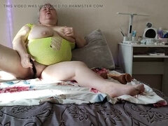 Big Ass Russian MILF with Huge Tits and Meaty Hairy Pussy Fucks with Vibrator