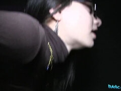 Hottie with glasses fucks for cash