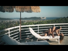 오랄섹스, 드레스, 핑거링, 키스, 팬티들, 보지, 빨아들이는, 문신