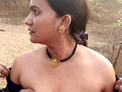 Hot Indian auntie in a sari gets drilled in the jungle