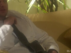 Bionda, Sborrata, Schizzo di sborra, Facciale, Lingerie, Terzetto