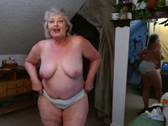 Dawn's June Panty Parade: Mature Amateur Masturbation with Hairy Pussy and Natural Tits