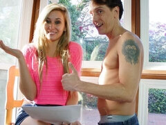 18 ans, Cul, Grosse bite, Blonde, En levrette, Seins naturels, Maigrichonne, Adolescente