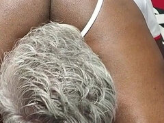 Ebony Nurse Helps Old Man to Get an Erection and Ride His Face