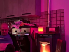 Amatør, Stor kukk, Kukk suging, Par, Hårete, Kyssing, Slikking, Onani