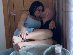 Big tits milf, french kiss, hard rough sex