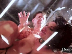 Deeper. Angela, Emily and Kira Sex Overdose in Epic Gangbang