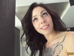 DTFsluts - Harlow Harrison inked beauty enjoys rough anal pounding