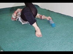 Big Ass Amateur Indian Muslim Maid Showing Big Ass Through Black Transparent Pajama While Cleaning Room in Clear Hindi Audio