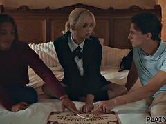 Lexi Lore And Bharathi Jha Take Brutal Double Penetration From Big Cock Studs Parker Amrose And