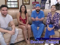 アメリカ人, 茶髪の, 医者, フェムドム, 指いじり, グローブ, 前立腺, オマンコ