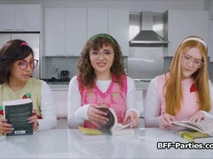 Reading a naughty book ends in wild foursome