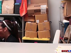 Peyton Robbie watch her mom Sheena suck cock