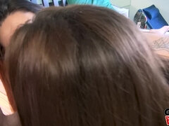 Leie, Braunhaarige, Spermaladung, Latina, Piercing, Muschi, Flotter dreier, Spielzeuge