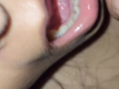 Beautiful Indian GF Huge Cum on Her Mouth in Her 21st Birthday