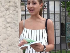 German Scout Sarah Cute: Skinny Latina Teen Gets Public Pickup Fuck and Multiple Orgasms for Cash