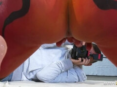 Arsch, Grosse titten, Schwanz, Hundestellung, Füsse, Handjob, Pov, Schlucken