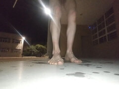 Nude Piss Shower and Spanking in Public