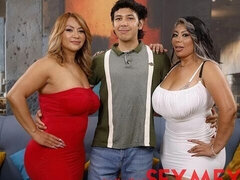 Curvy dolls Sandra Paola and Sharon love this massive dick