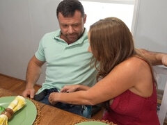 Velika rit, Fafanje, Zunanji izliv, Dekle drka tiča, Zrela, Milf, Mačeha