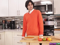 Stepsons caught fucking the pie by stepmoms