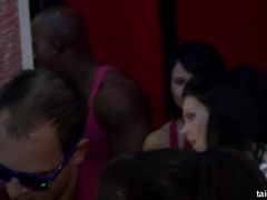 Boquete, Vestidas, Dançando, Hardcore, Lésbica, Festa, Cetim, Swingers