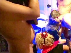 Two German MILF fuck with Young teenagers on birthday soiree