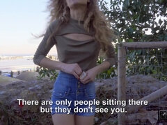 Prankish young lady Sabrina Spice didn't mind about sex in public