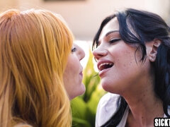 Dirty lesbian sex with naughty moms