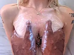 Tiny Cum Slut Squeezes Out Every Drop From Cock Longer Than Her Torso