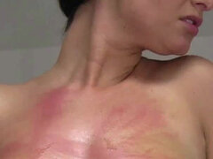 Ines breast whip in the prison