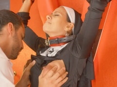 Bdsm, Bondage, Sperma shot, Fingering, Hemmagjord, Nunna, Orgasm