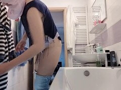 항문에서 입으로, 오랄섹스, 흑갈색 머리, 밀프, 엄마, 팬티들, 스타킹, 장난감들