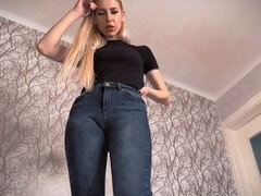 Jeans, Pequeña, Medias largas