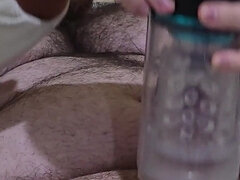 Enthousiasteling, Grote lul, Sperma shot, Dik, Harig, Masturbatie