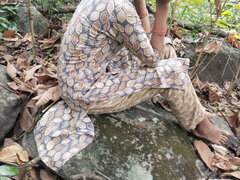 Pijpbeurt, Stel, Eerste keer, Handbeurt, Huisgemaakt, Indisch, Buiten, Tiener