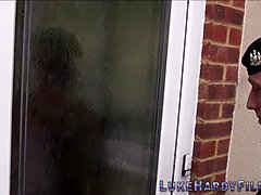 デカチン, フェラチオ, イギリス人, 茶髪の, エロ熟女, 手コキする, 淫乱熟女, 叫ぶ