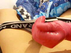 Bdsm, Sperma shot, Dominans, Handskar, Hemmagjord