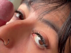 Aaliyah Yasin Smokes and Sucks a White Cock