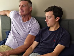 Skinny taboo twink ass fucked by his muscled stepdad