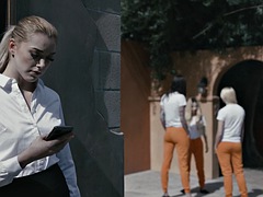 Lesbienne, Mère que j'aimerais baiser, Bureau, Police, Rousse roux, Uniforme