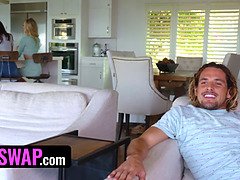 Lusty Dudes Pretends To Be Their Stepsisters Boyfriends Swapped And Fucked Them Hard