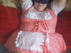 Blindfolded on My Kness Sucking BBC in Maid Outfit