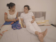 큰 엉덩이, 오랄섹스, 인도인, 하녀, 자연의 가슴