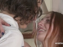 Enthousiasteling, Universiteit, Stel, Vingeren, Harig, Lesbisch, Roodharige vrouw, Speelgoed