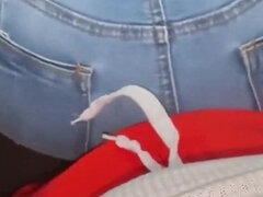 Amatőr, Hatalmas hátsó, Pár, Latin lány, Érett feleség, Tanga, Begyek