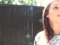 Brunette Sucks Dick For Cash