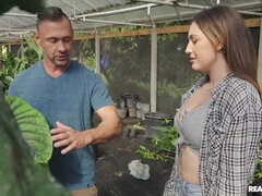 Katie Kingerie Getting Humped in the Greenhouse