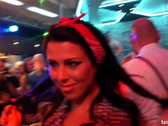 Public group sex party pussy licking